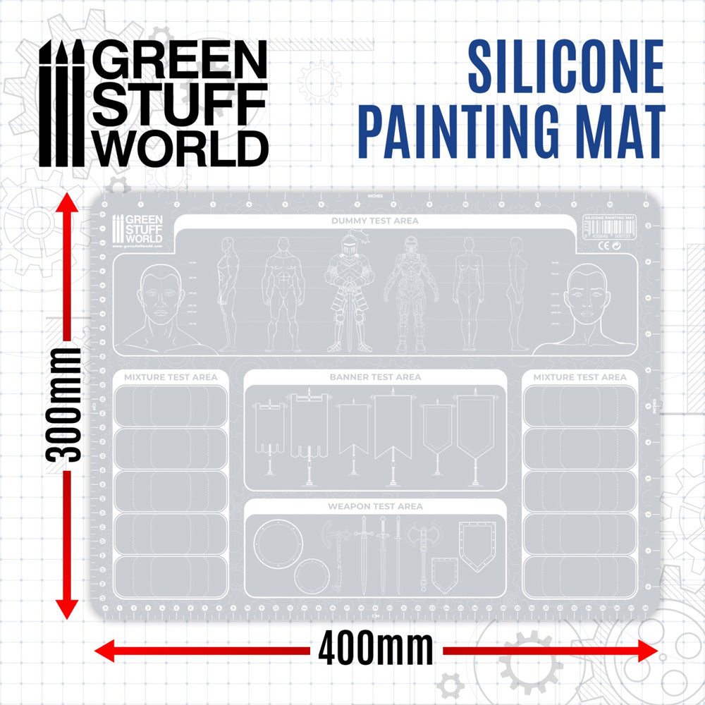 Green Stuff World Silicone Painting Mat 400x300mm 2712