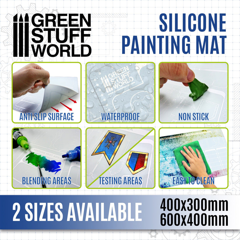 Green Stuff World Silicone Painting Mat XL 600x400mm 2713