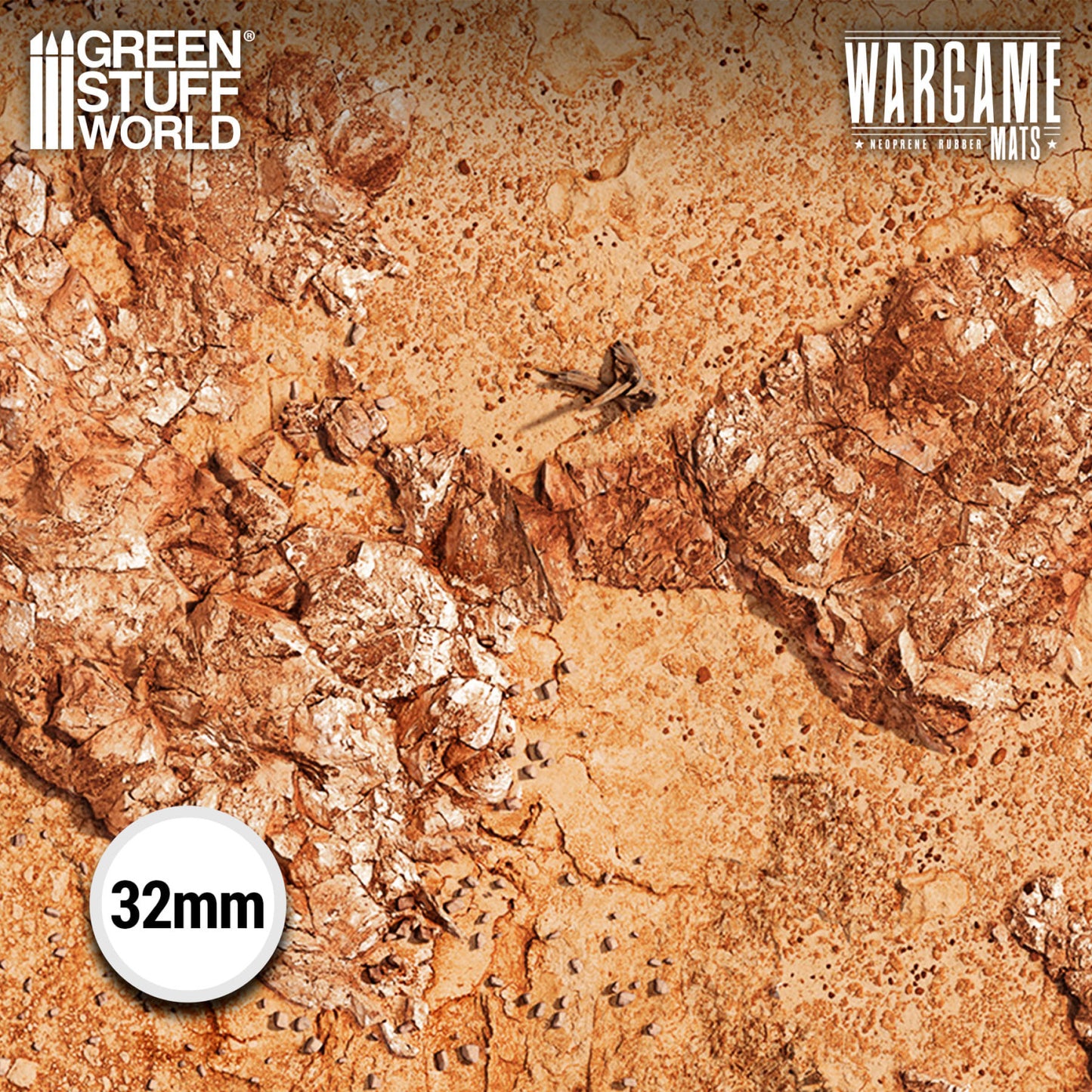 Green Stuff World Wargame Mat - Dreadrock Badlands - 76x56cm for Kill Team