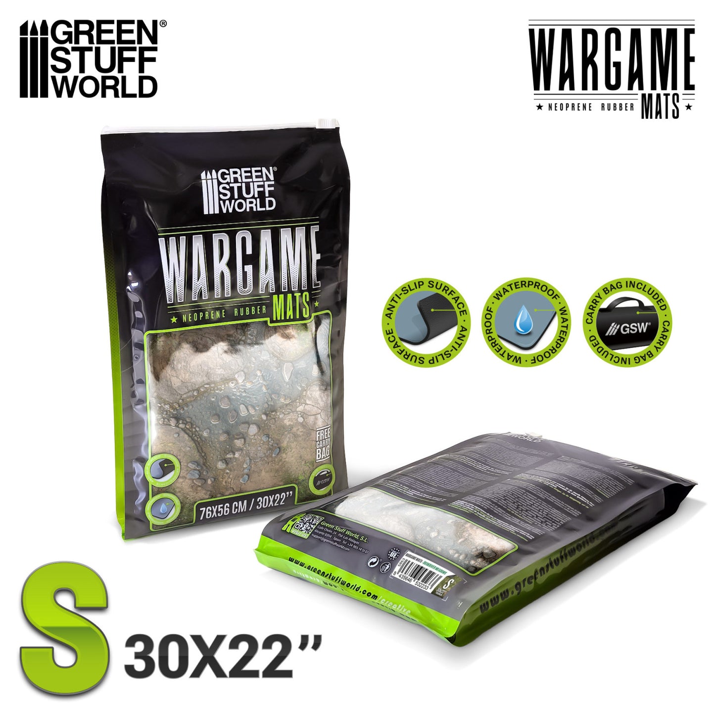 Green Stuff World Wargame Mat - Duskriver Meadows - 76x56cm for Kill Team