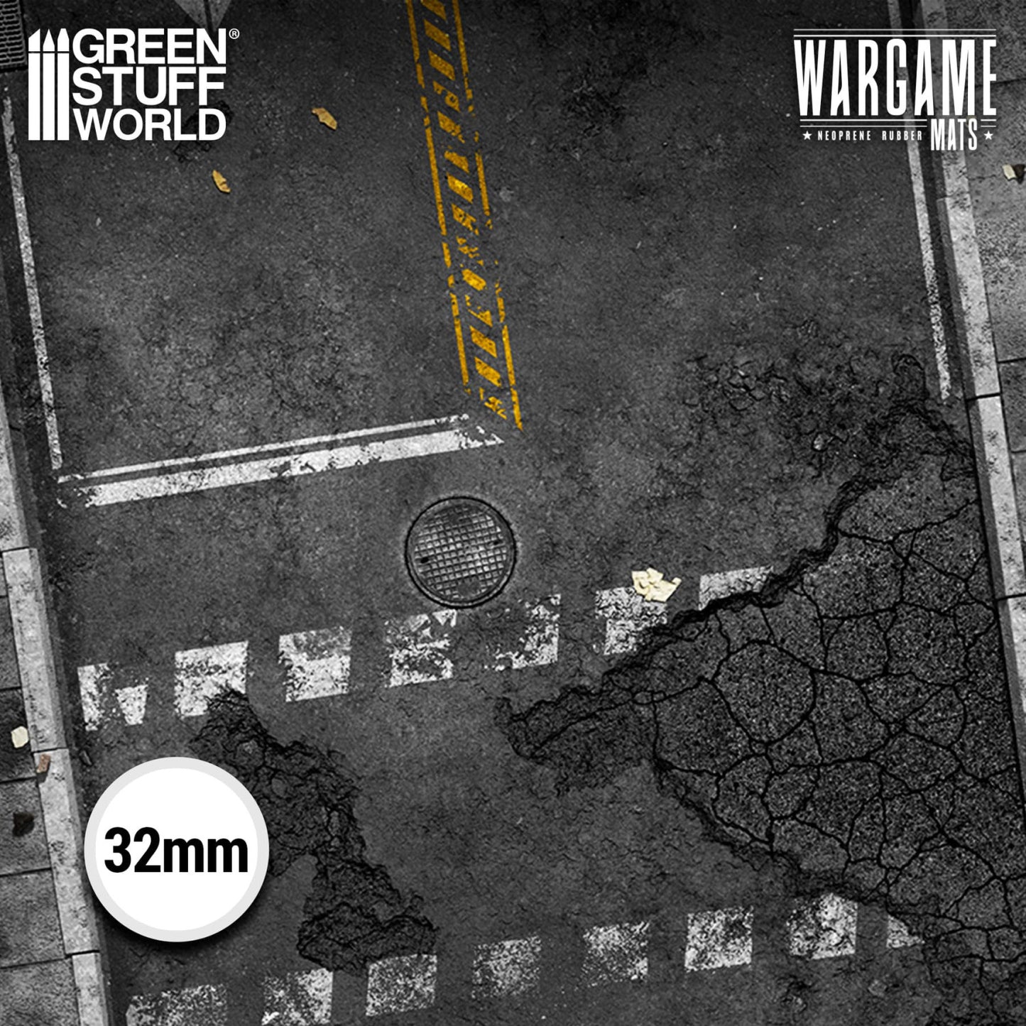 Green Stuff World Wargame Mat - Ground Zero District - 76x56cm for Kill Team