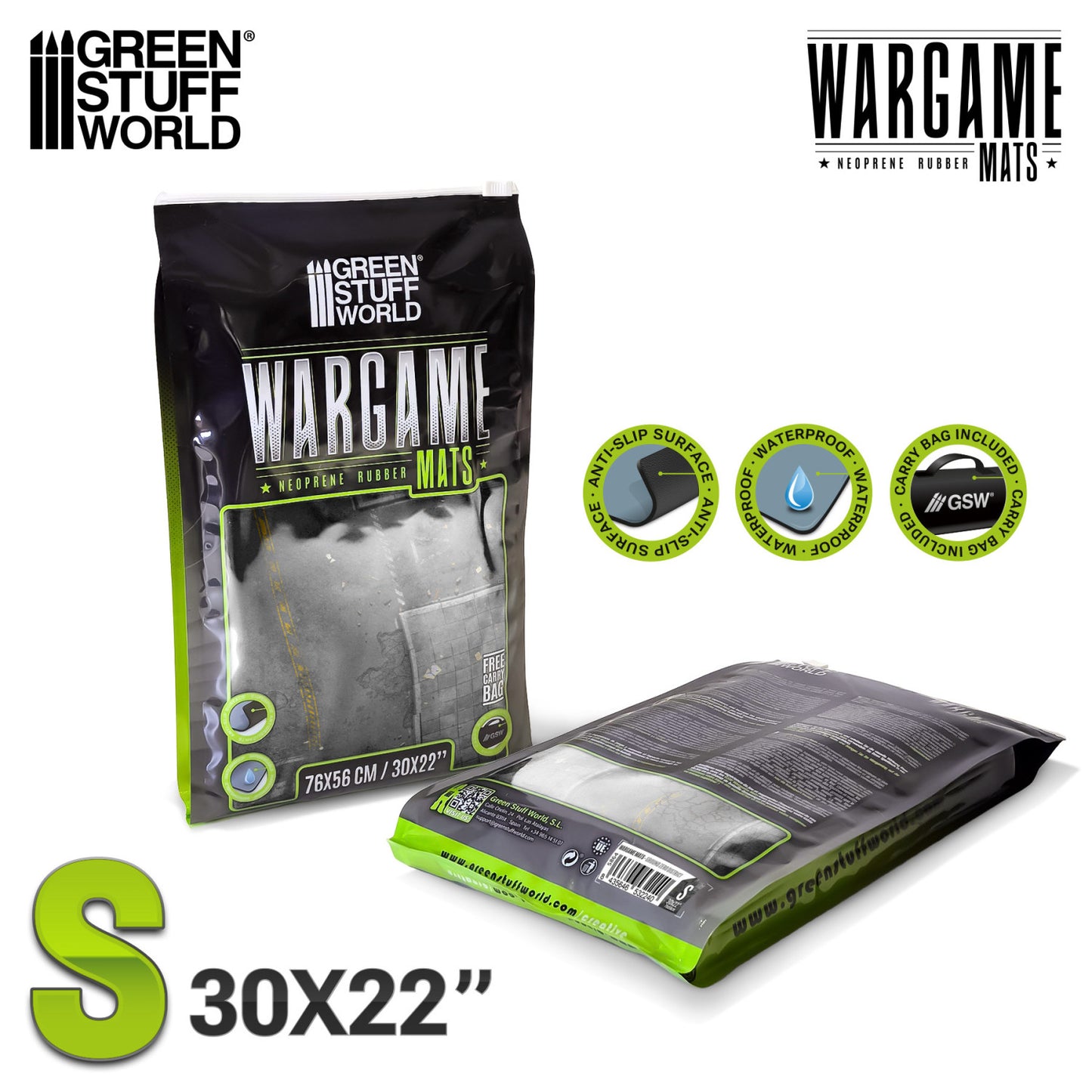 Green Stuff World Wargame Mat - Ground Zero District - 76x56cm for Kill Team