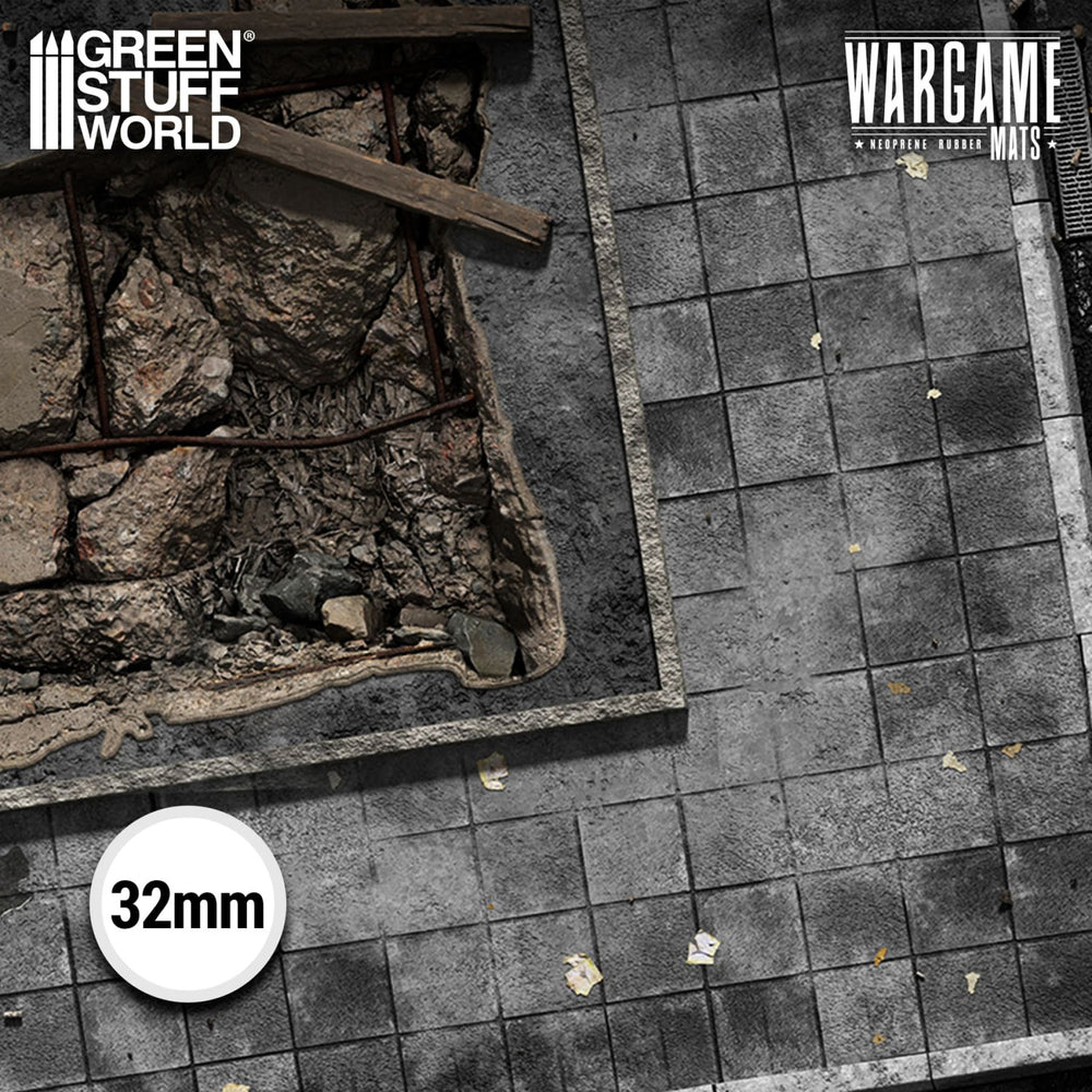 Green Stuff World Wargame Mat - Ground Zero District - 76x56cm for Kill Team