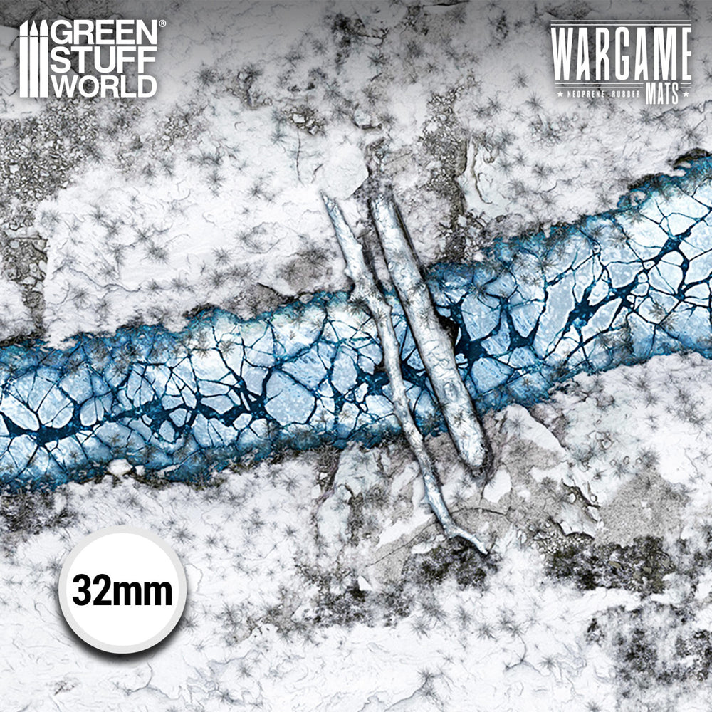 Green Stuff World Wargame Mat - Blizzard Hollows - 76x56cm for Kill Team