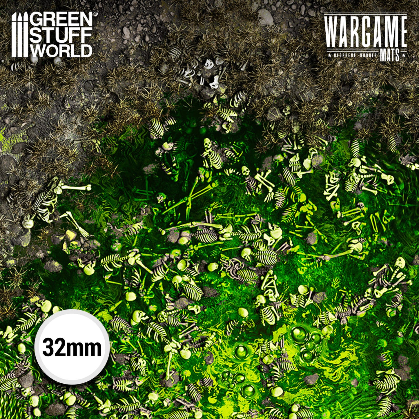 Green Stuff World Wargame Mat - Boneblight Marsh - 76x56cm for Kill Team