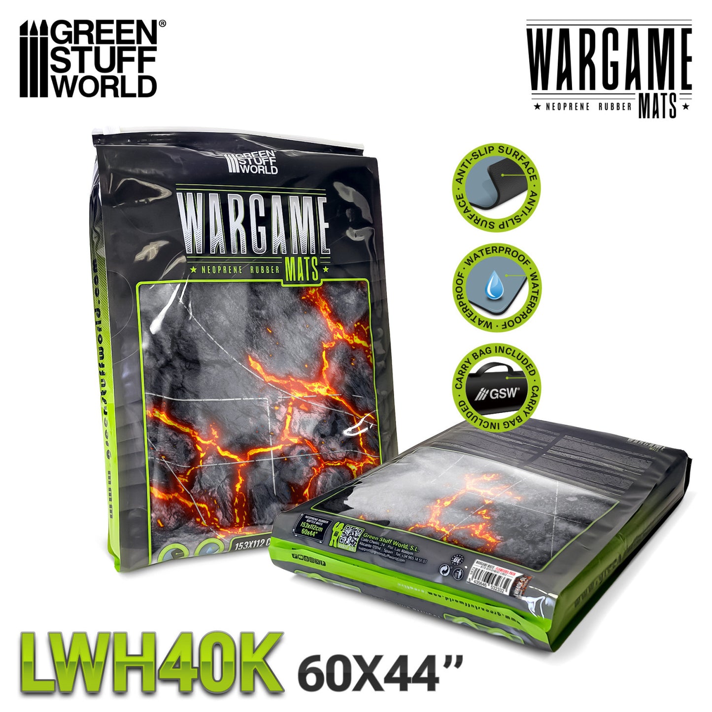 Green Stuff World Wargame Mat - Flamecoil Path - 155x114cm for Warhammer 40k