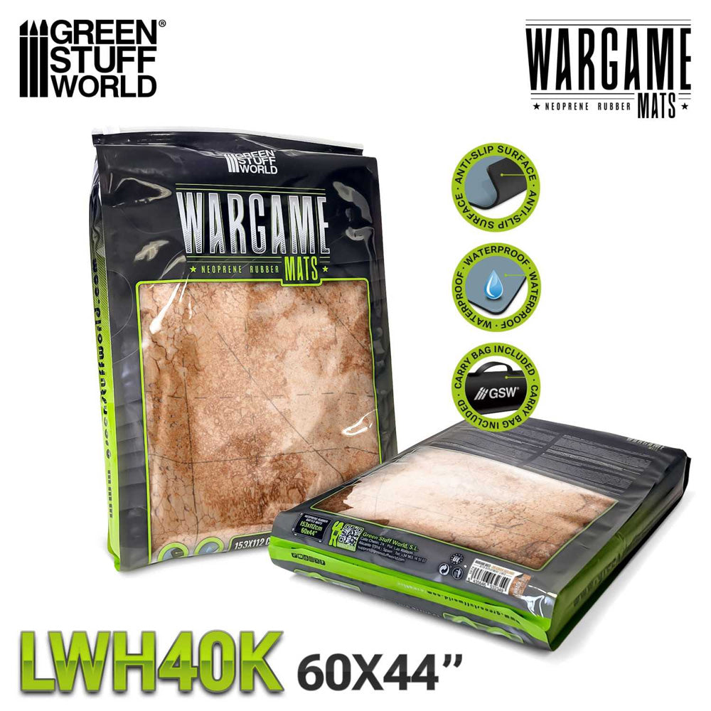 Green Stuff World Wargame Mat - Deadrock Badlands - 155x114cm for Warhammer 40k