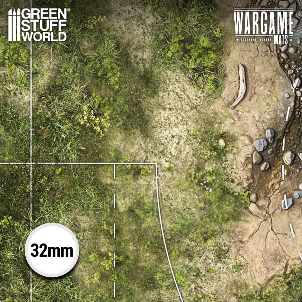 Green Stuff World Wargame Mat - Duskriver Meadows - 155x114cm for Warhammer 40k