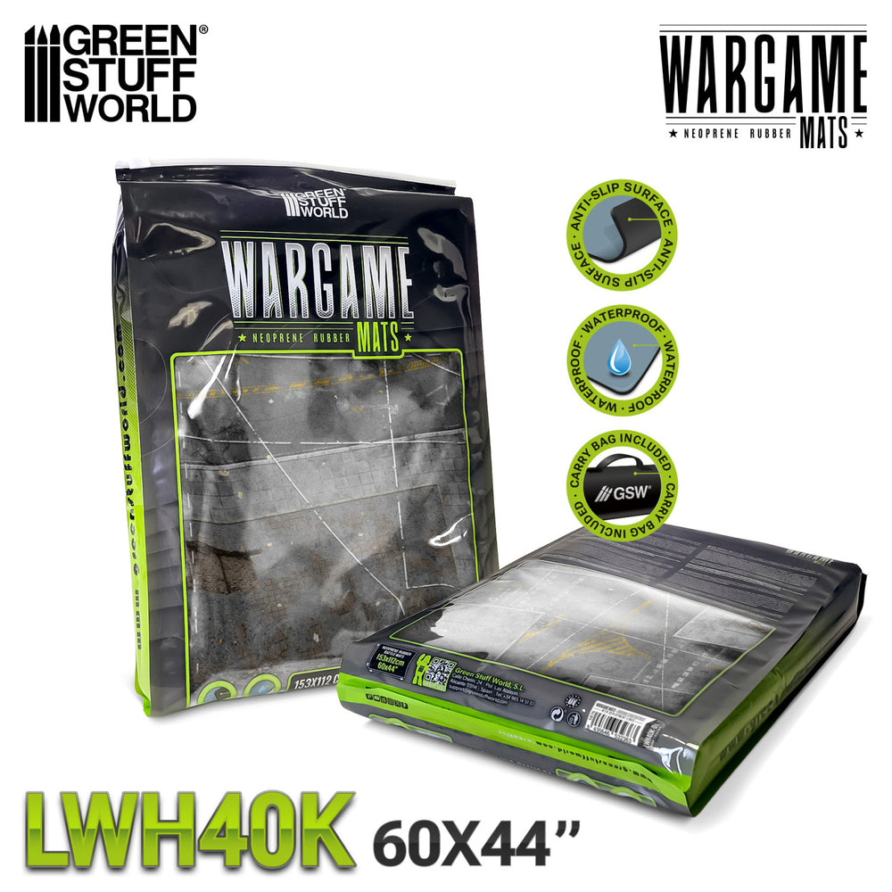 Green Stuff World Wargame Mat - Ground Zero District - 155cm for Warhammer 40k