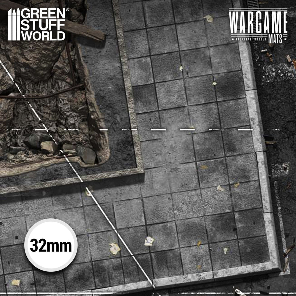Green Stuff World Wargame Mat - Ground Zero District - 155cm for Warhammer 40k