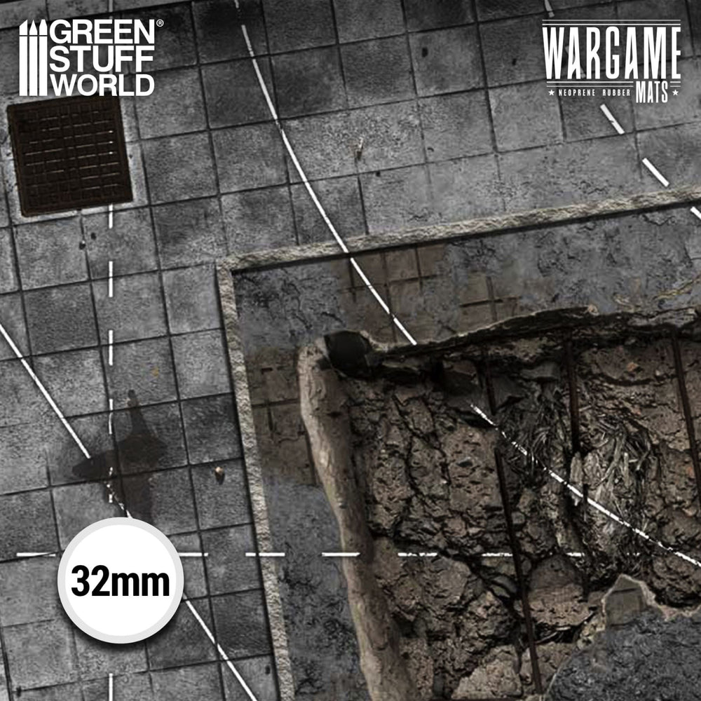 Green Stuff World Wargame Mat - Ground Zero District - 155cm for Warhammer 40k