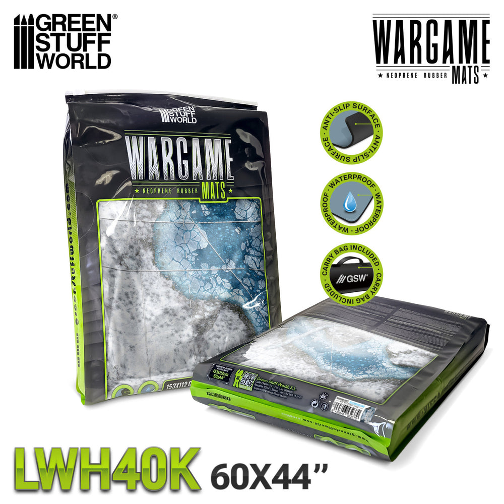Green Stuff World Wargame Mat - Blizzard Hollows - 155x114cm for Warhammer 40k