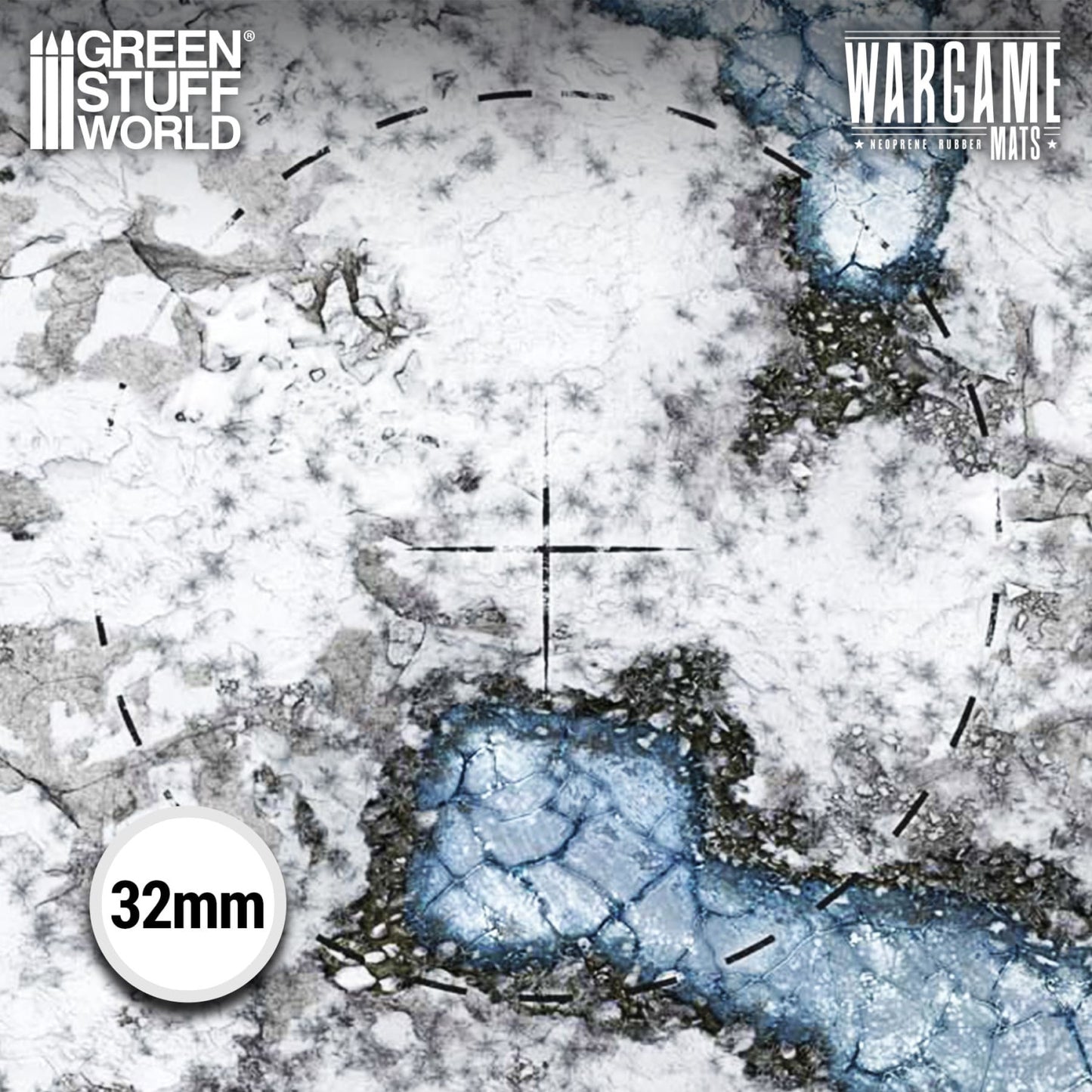 Green Stuff World Wargame Mat - Blizzard Hollows - 155x114cm for Warhammer 40k