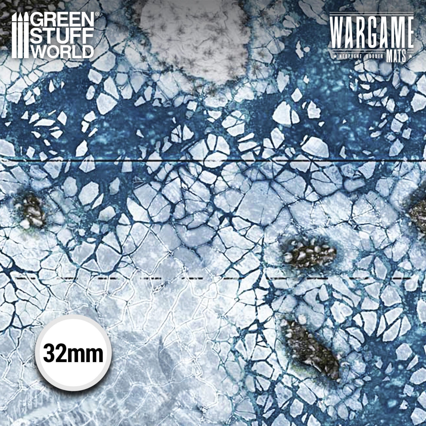 Green Stuff World Wargame Mat - Blizzard Hollows - 155x114cm for Warhammer 40k