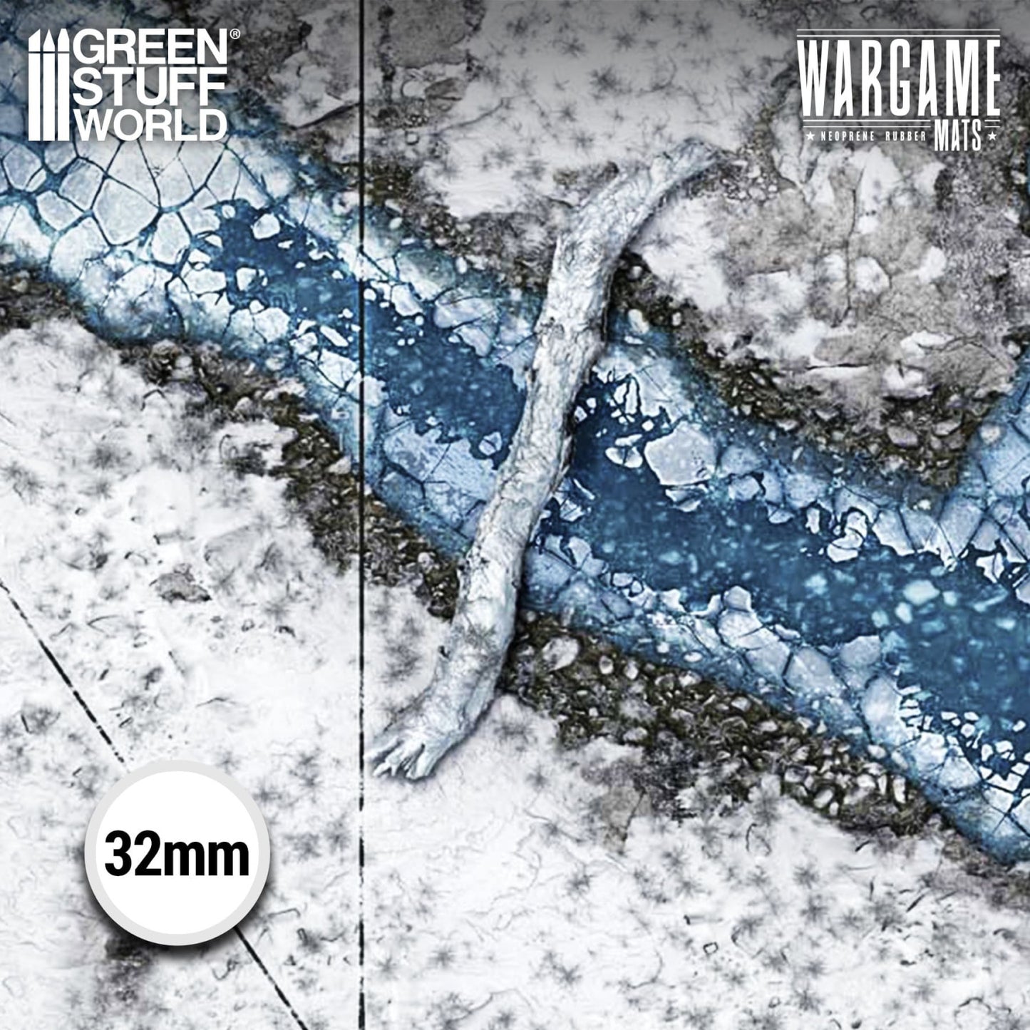 Green Stuff World Wargame Mat - Blizzard Hollows - 155x114cm for Warhammer 40k