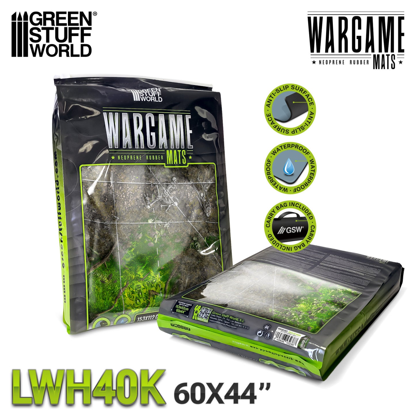 Green Stuff World Wargame Mat - Boneblight Marsh - 155x114cm for Warhammer 40k