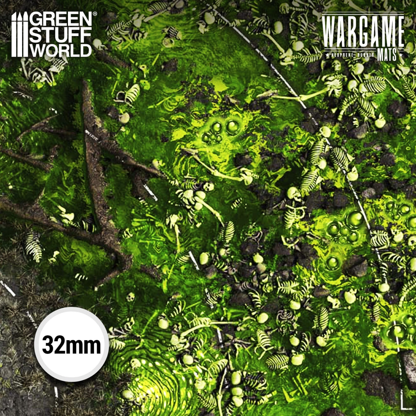 Green Stuff World Wargame Mat - Boneblight Marsh - 155x114cm for Warhammer 40k