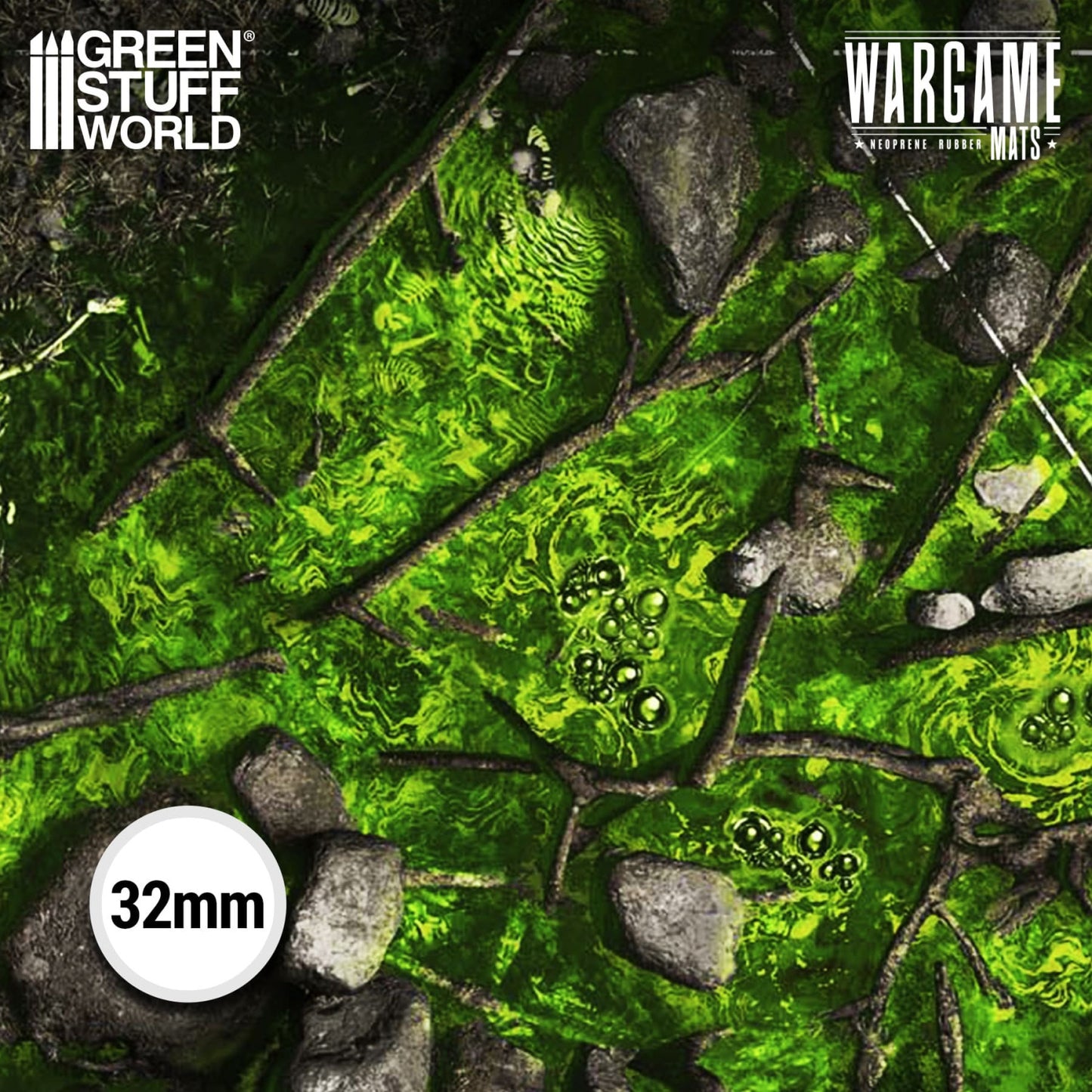 Green Stuff World Wargame Mat - Boneblight Marsh - 155x114cm for Warhammer 40k