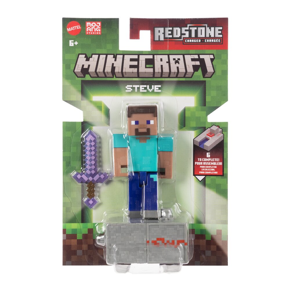 Minecraft Charged Steve Action Figure Age 6+ Mattel JJR85