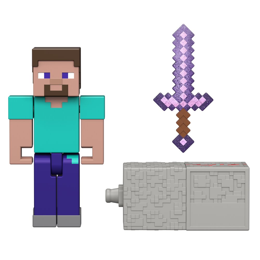 Minecraft Charged Steve Action Figure Age 6+ Mattel JJR85