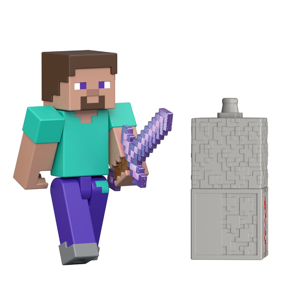 Minecraft Charged Steve Action Figure Age 6+ Mattel JJR85