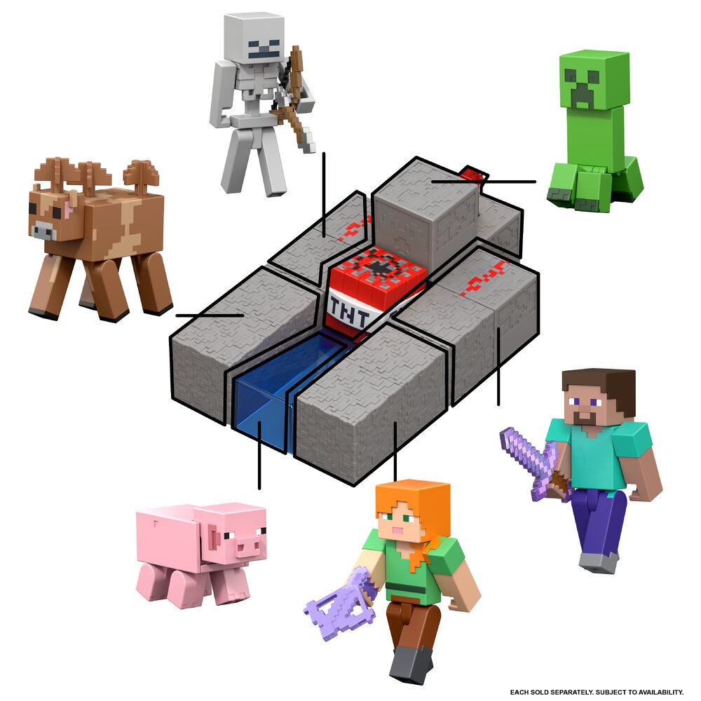 Minecraft Charged Steve Action Figure Age 6+ Mattel JJR85