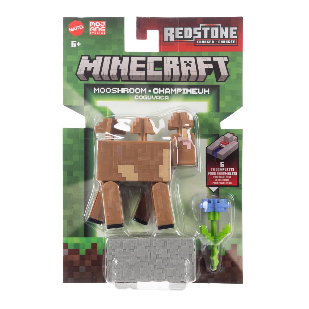 Minecraft Brown Mooshroom Action Figure Age 6+ Mattel JJR95