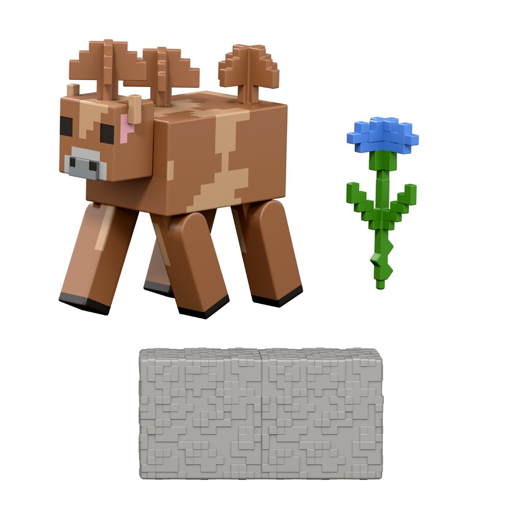Minecraft Brown Mooshroom Action Figure Age 6+ Mattel JJR95