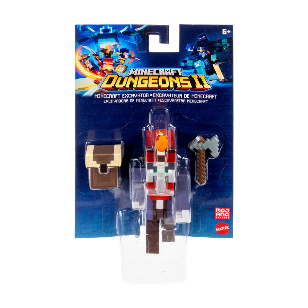 Minecraft Dungeons II Excavator 3.25" Action Figure Age 6+ Mattel JML82