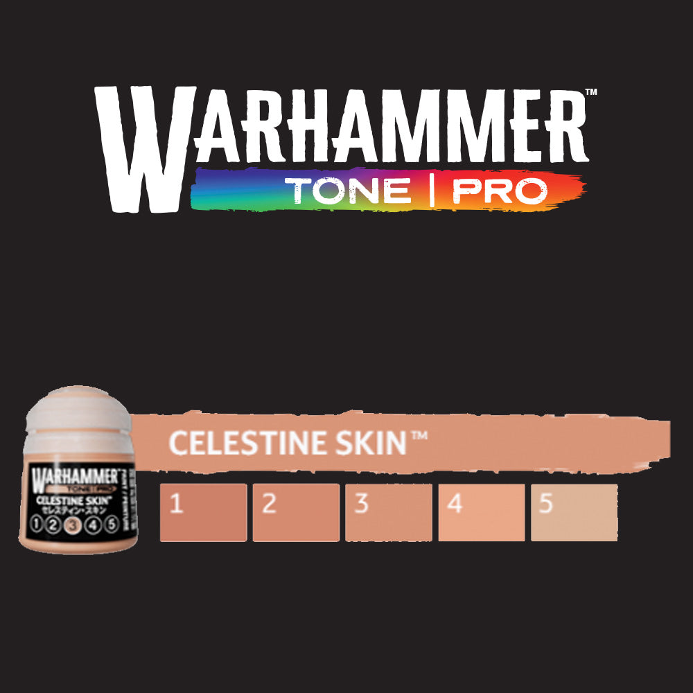 Games Workshop Warhammer Colour Tone Pro: Celestine Skin 1-5 Set Bundle