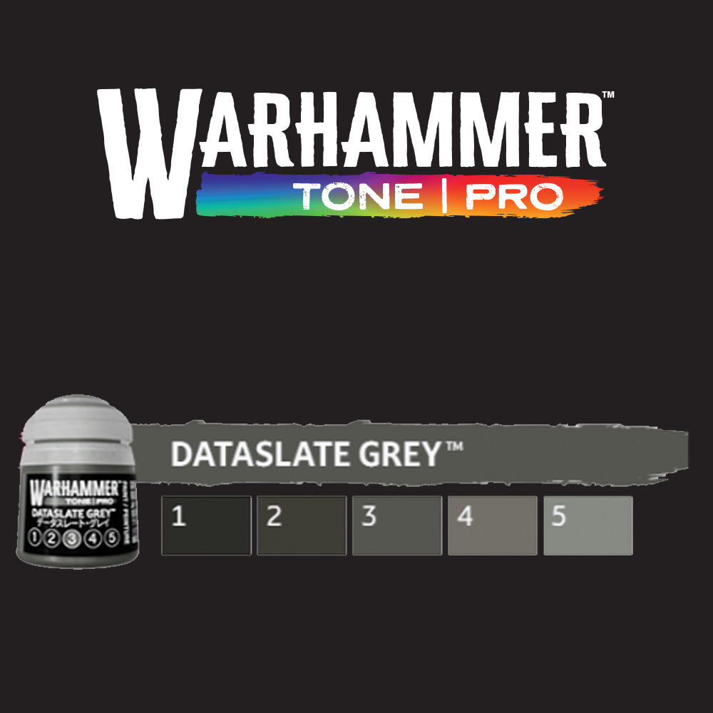 Games Workshop Warhammer Colour Tone Pro: Dataslate Grey 1-5 Set Bundle
