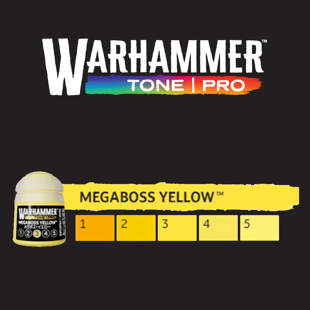 Games Workshop Warhammer Colour Tone Pro: Megaboss Yellow 1-5 Set Bundle