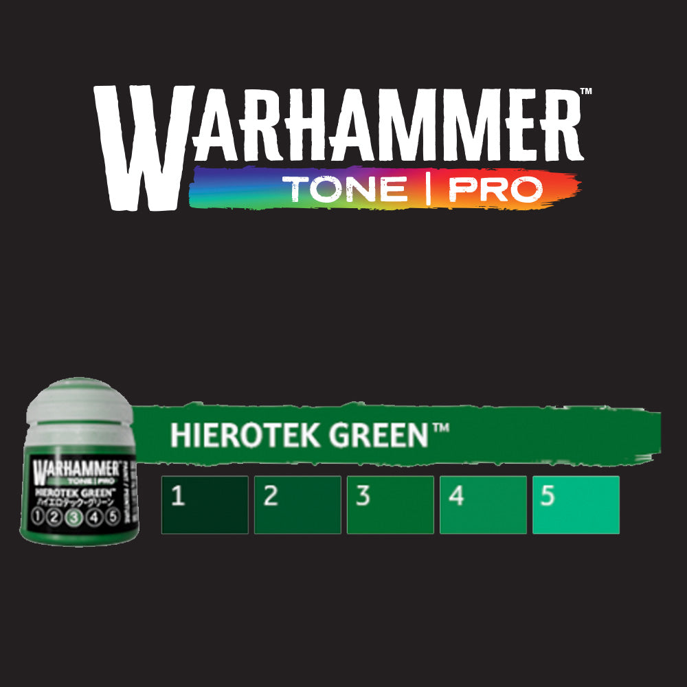 Games Workshop Warhammer Colour Tone Pro: Hierotek Green 1-5 Set Bundle