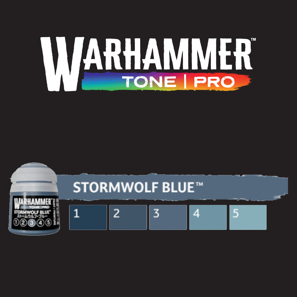 Games Workshop Warhammer Colour Tone Pro: Stormwolf Blue 1-5 Set Bundle