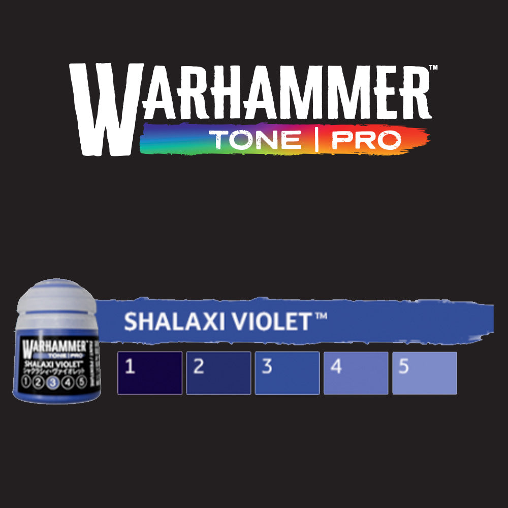 Games Workshop Warhammer Colour Tone Pro: Shalaxi Violet 1-5 Set Bundle