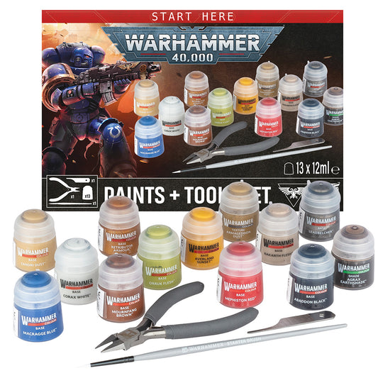Games Workshop Warhammer 40k: Paints & Tools Set 60-12