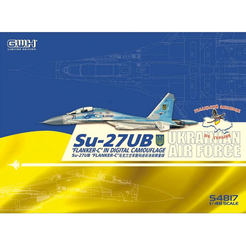 Great Wall Hobby S4817 Su-27UB Ukrainian Air Force 1:48 Plastic Model Kit