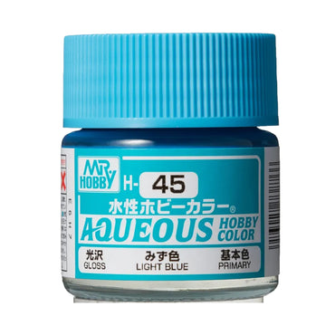 Mr Hobby Aqueous Hobby Colour H-045 Light Blue 10ml Acrylic Paint