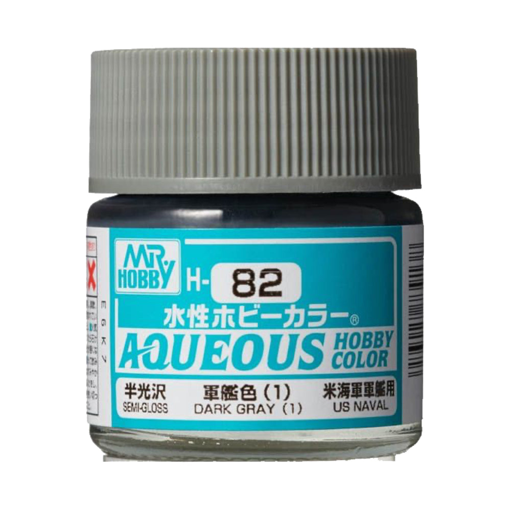 Mr Hobby Aqueous Hobby Colour H-082 Dark Grey [1] (US) 10ml Acrylic Paint