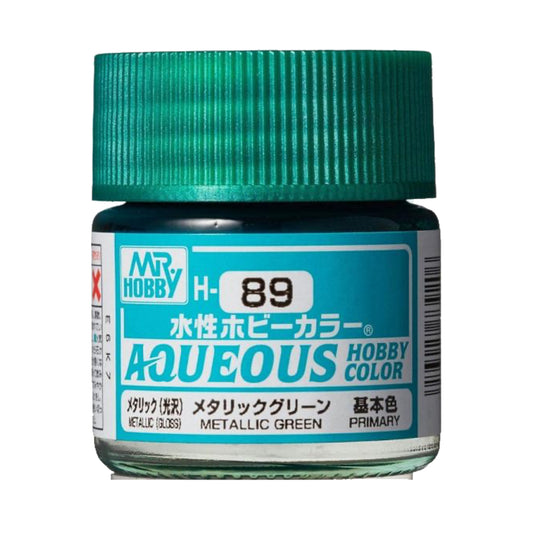 Mr Hobby Aqueous Hobby Colour H-089 Metallic Green (G) 10ml Acrylic Paint