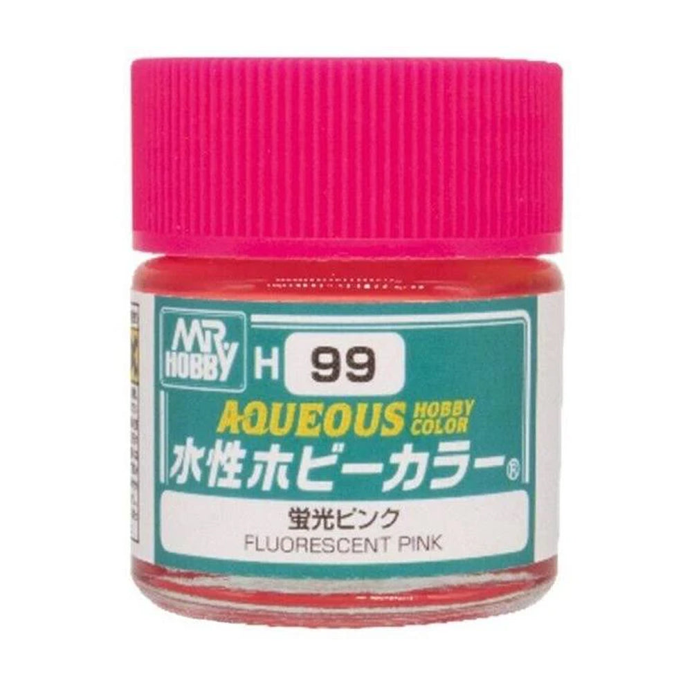 Mr Hobby Aqueous Hobby Colour H-099 Fluorescent Pink 10ml Acrylic Paint