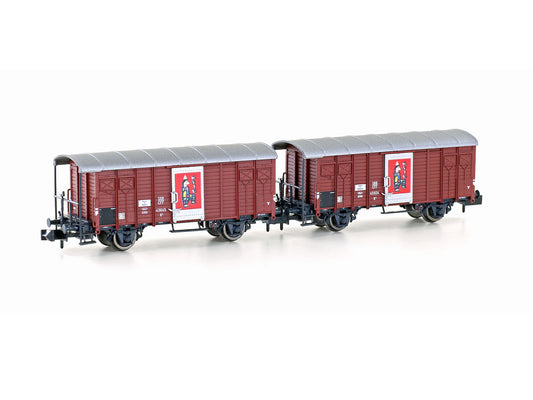 Hobbytrain SBB Circus Knie K3 Van Set (2) III N Gauge H24257