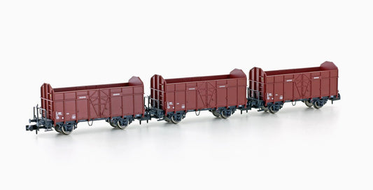Hobbytrain 24301  SBB Fbkk Open Wagon Set (3) IV N Gauge