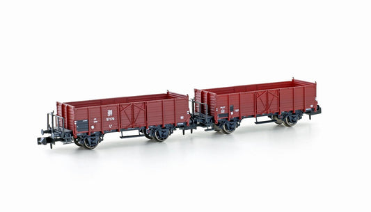 Hobbytrain 24351  SBB L6 Open Wagon Set (2) III N Gauge