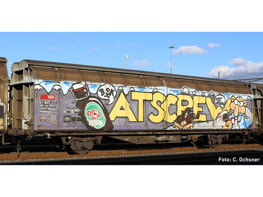Hobbytrain SBB Hbbillns Van w/Atscrew Graffiti VI N Gauge H24668