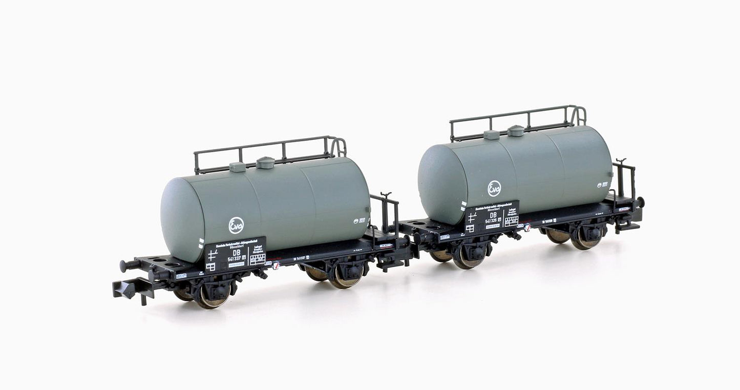Hobbytrain 24801  DB EVA 2 Axle Tank Wagon Set (2) III N Gauge