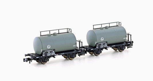 Hobbytrain 24801  DB EVA 2 Axle Tank Wagon Set (2) III N Gauge