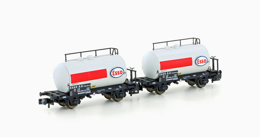 Hobbytrain 24832  DB Esso 2 Axle Tank Wagon Set (2) IV N Gauge