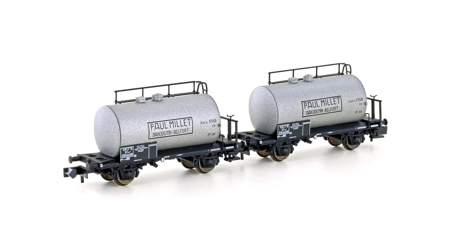 Hobbytrain 24852  SNCF Paul Millet 2 Axle Tank Wagon Set (2) III N Gauge