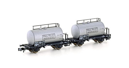 Hobbytrain 24852  SNCF Paul Millet 2 Axle Tank Wagon Set (2) III N Gauge